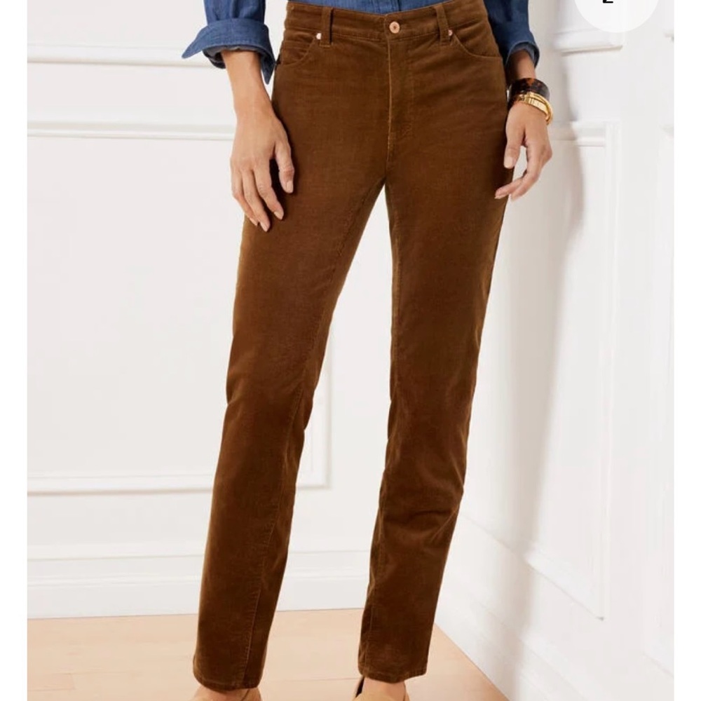 talbots corduroy straight leg pants, 12P
